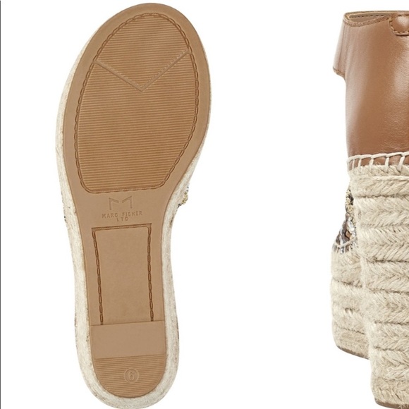 NEW MARC FISHER LTD Alida Espadrille Platform Wedge - Picture 4 of 5